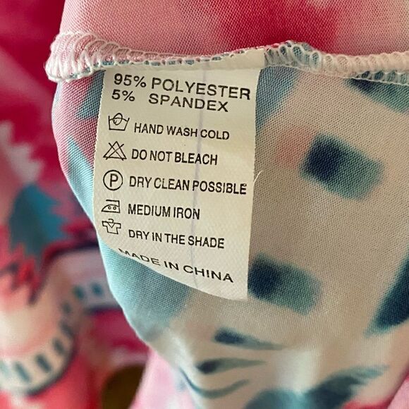 Shoreline Sz S/M Pink Aztec Lightweight Racerback Swim Cover Up Casual Dress - Picture 5 of 9